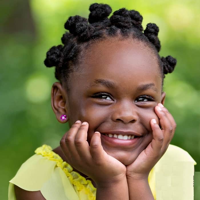wedding hairstyle for little black girl