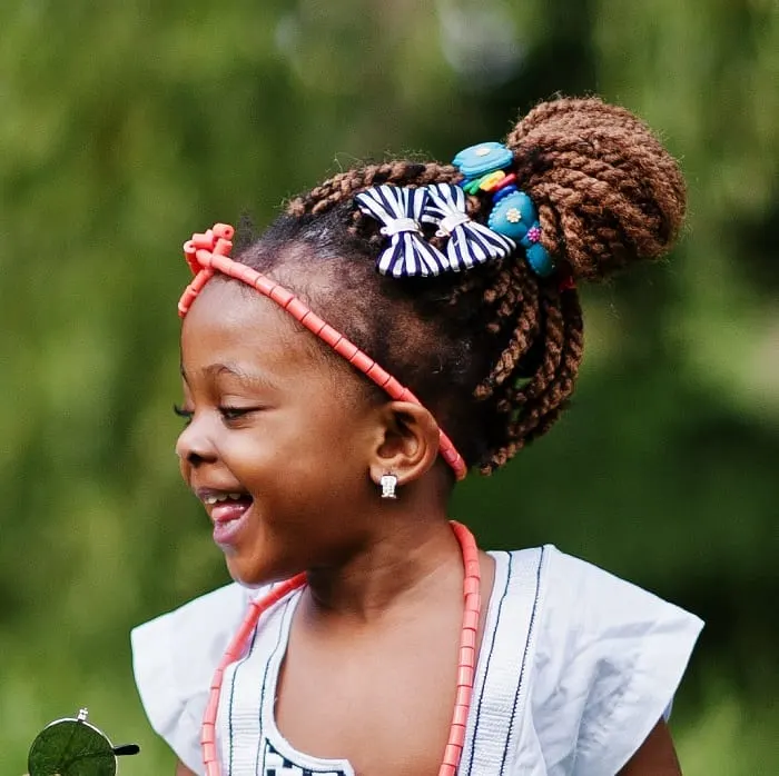 wedding hairstyle for little black girl