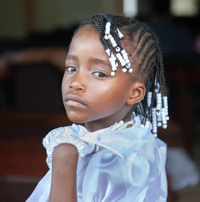 wedding hairstyle for little black girl