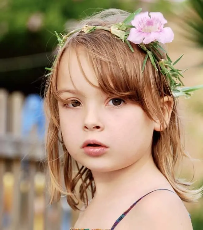 wedding hairstyle for little girl 