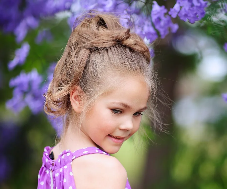 wedding updo for little girls