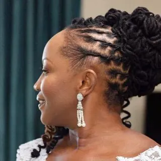 wedding hairstyle for locs