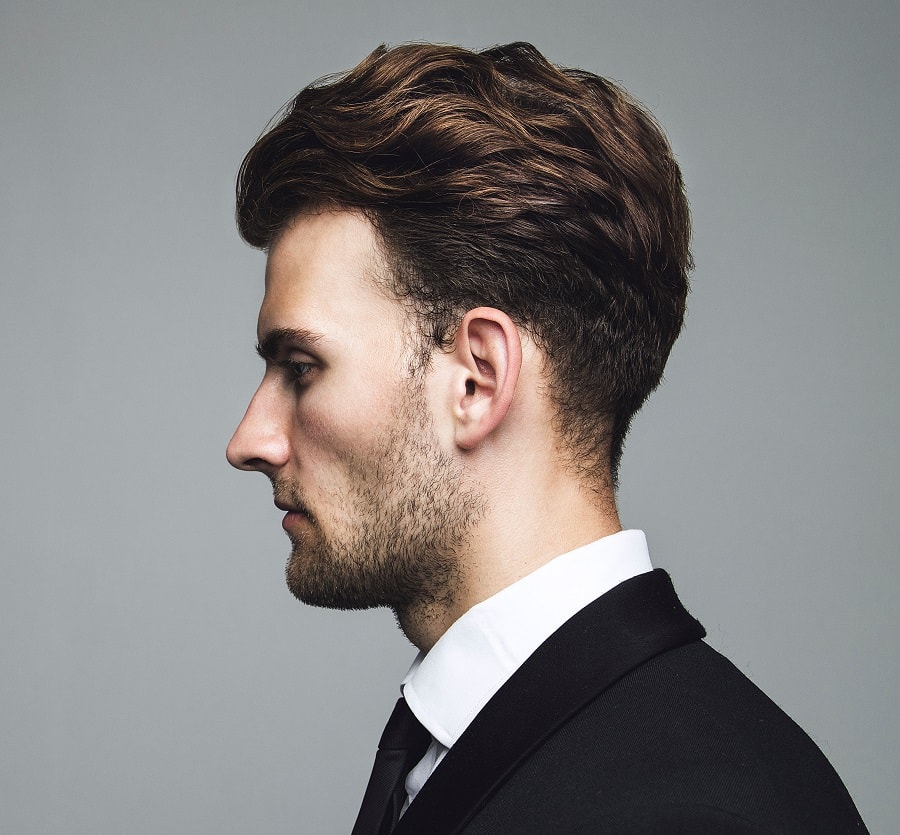 wedding hairstyle for men with wavy hair