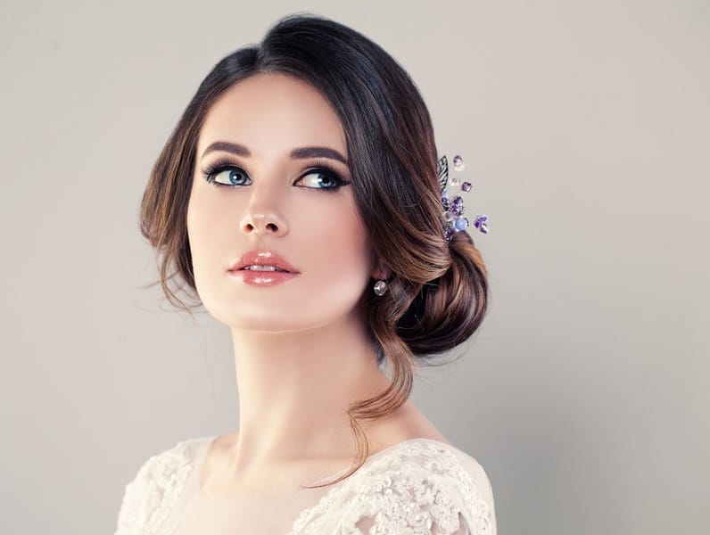 wedding hairstyle for square face
