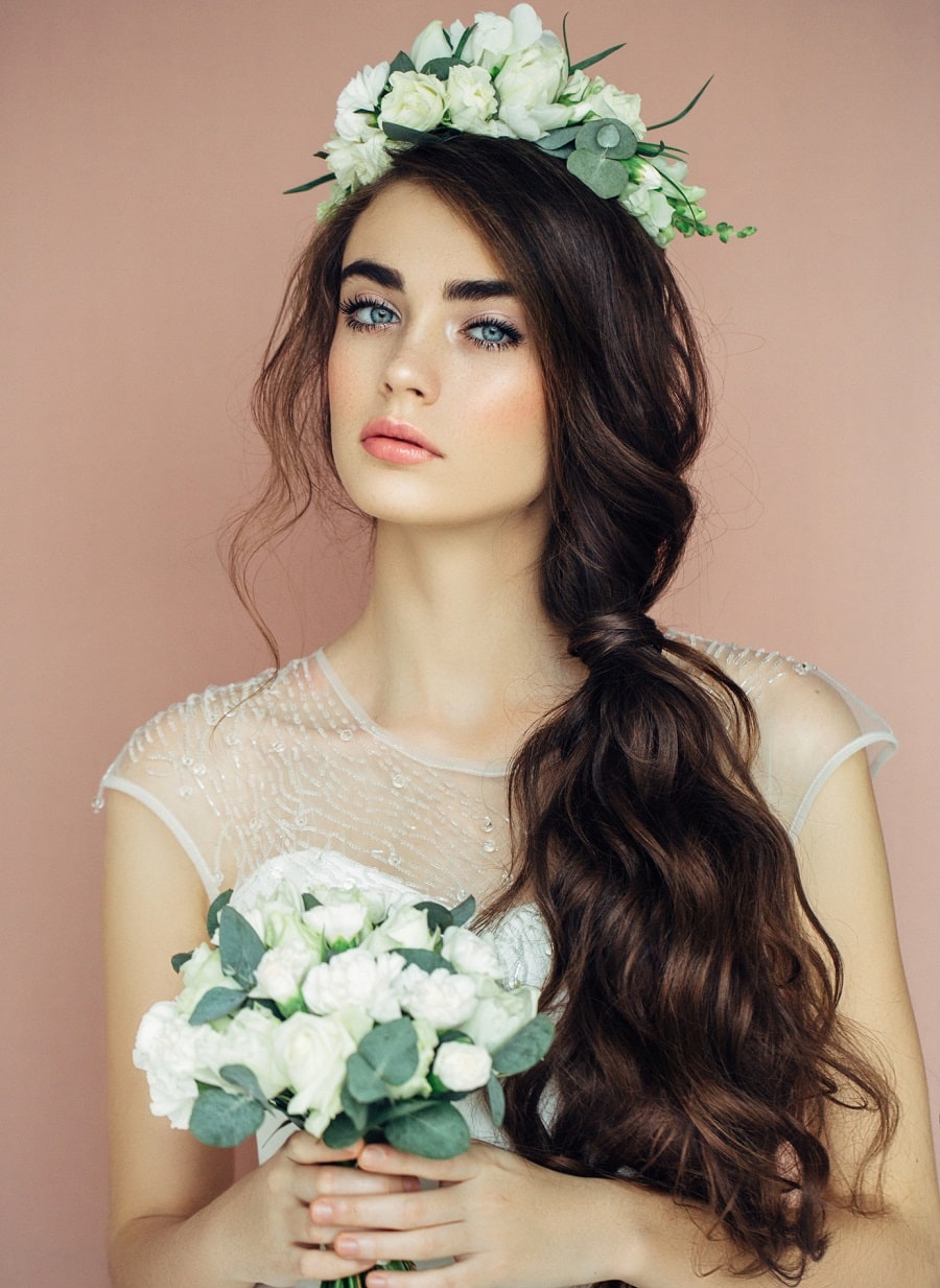 wedding hairstyle for thick hair