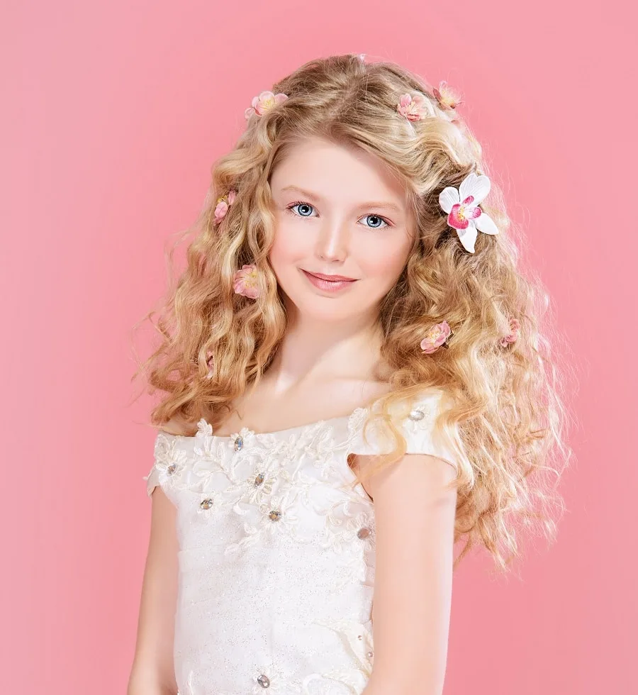 wedding hairstyle for young bridesmaids