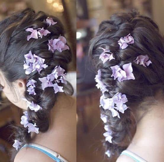 french braid wedding hairstyle for little girl