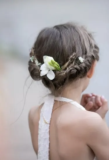 wedding hairstyle with braided updo