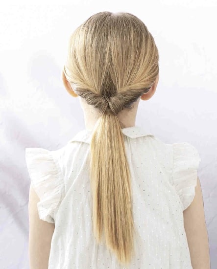 flip ponytail for little girl