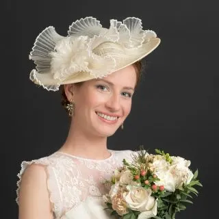 wedding hat hairstyle