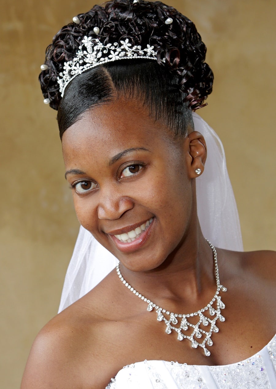 wedding updo for black women