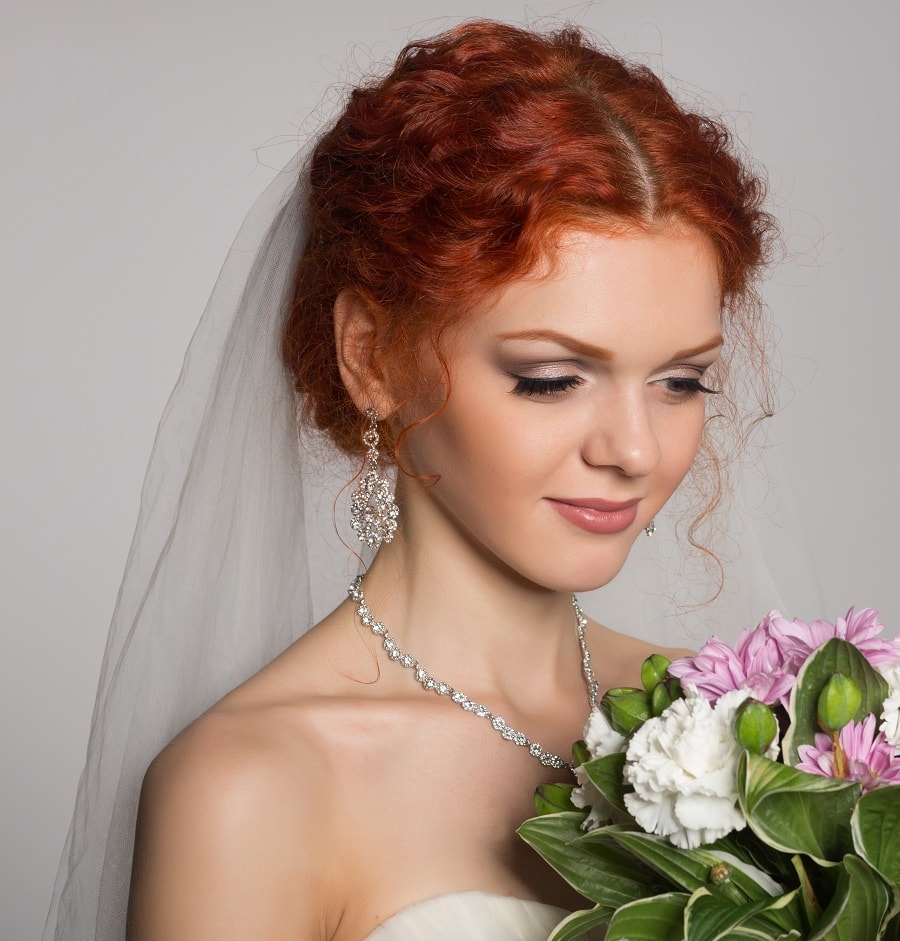 wedding updo for redheads