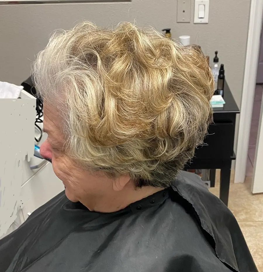 wedge haircut with lowlights for women over 60