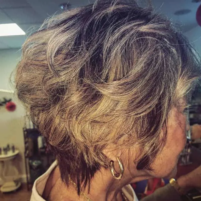 messy wedge haircut for women over 60