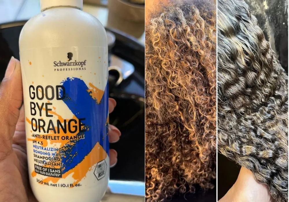 Using blue shampoo on orange hair