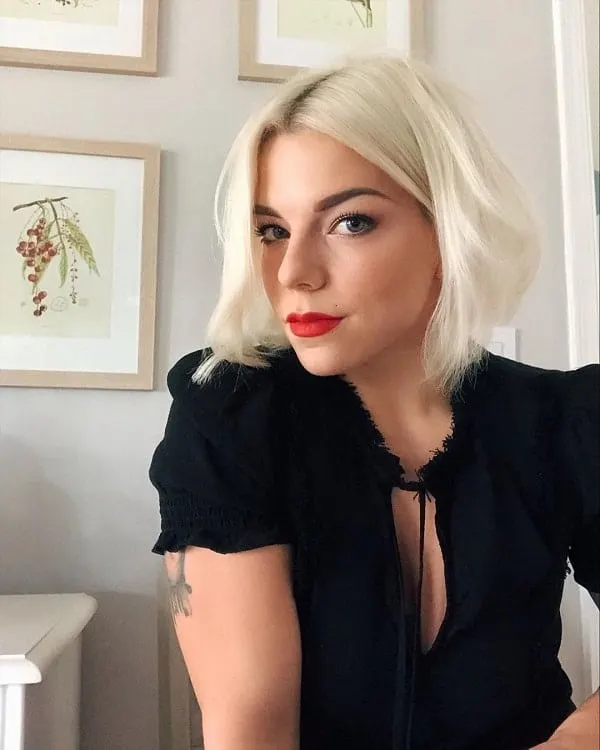 White Blonde Bob