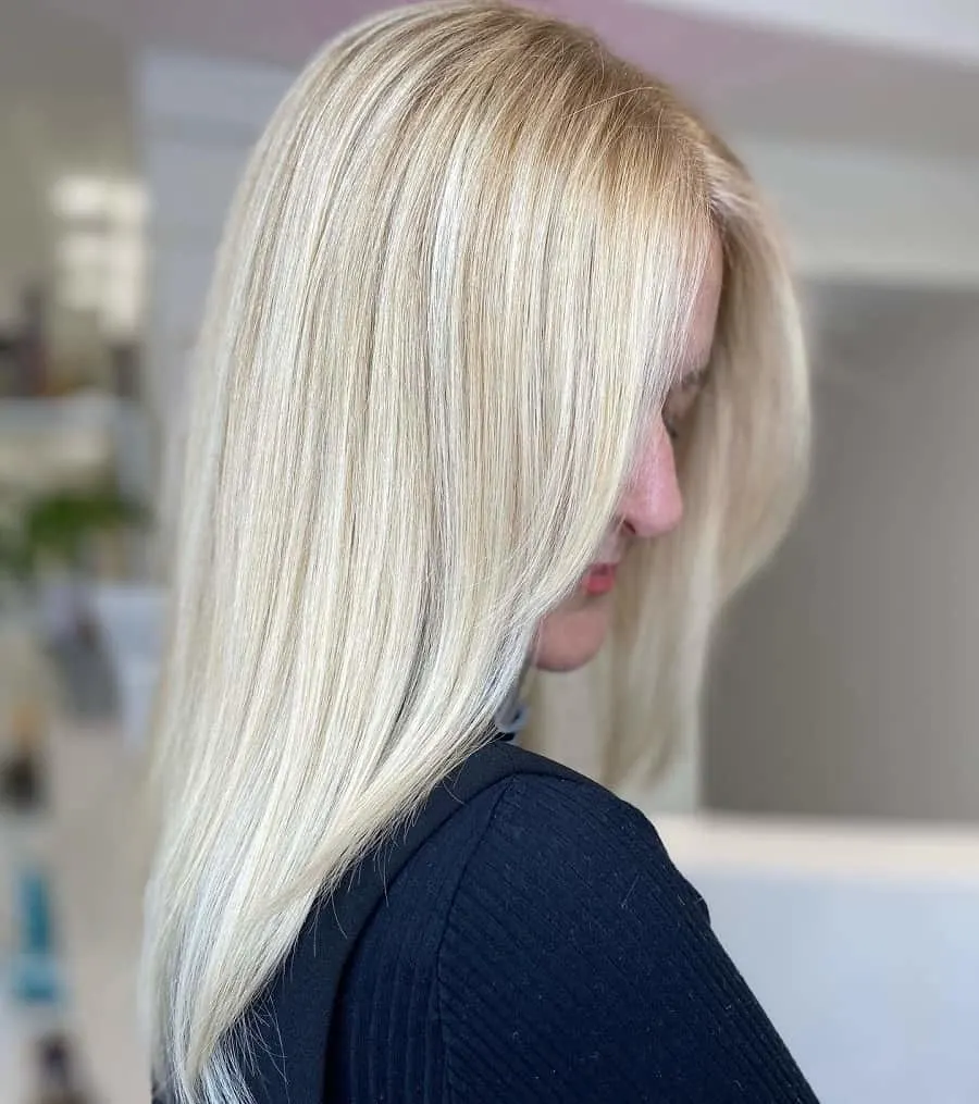 white blonde highlights