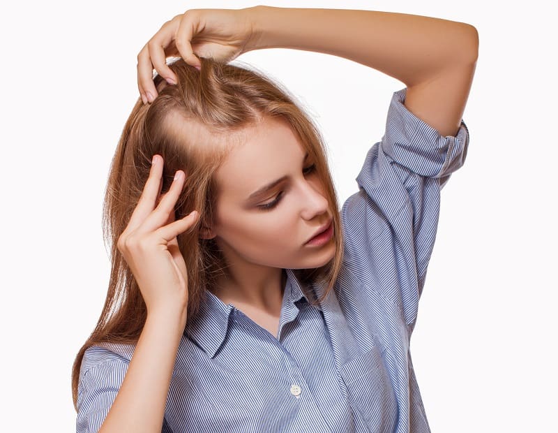 white bulbs on hair