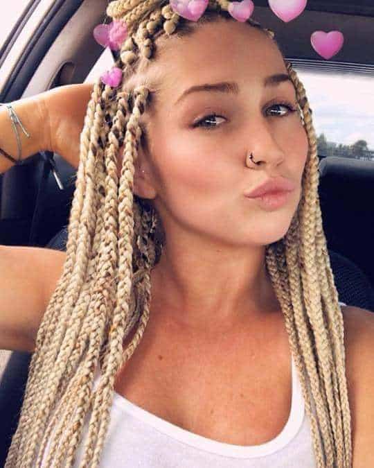 23 Ravishing Box Braids Hairstyles For White Girls 2023