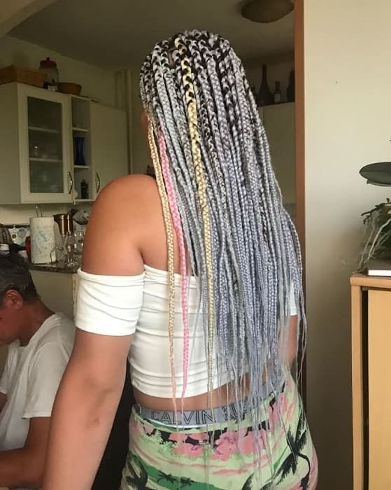 white girl box braids