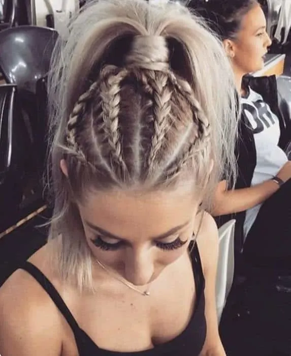 braided ponytail for white girls