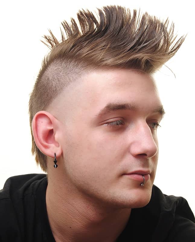 white guy's mohawk fade