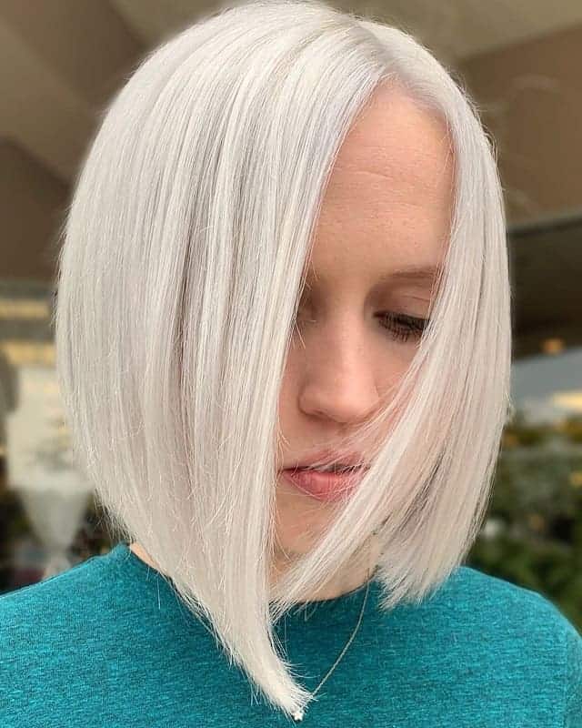 white bob hairstyle