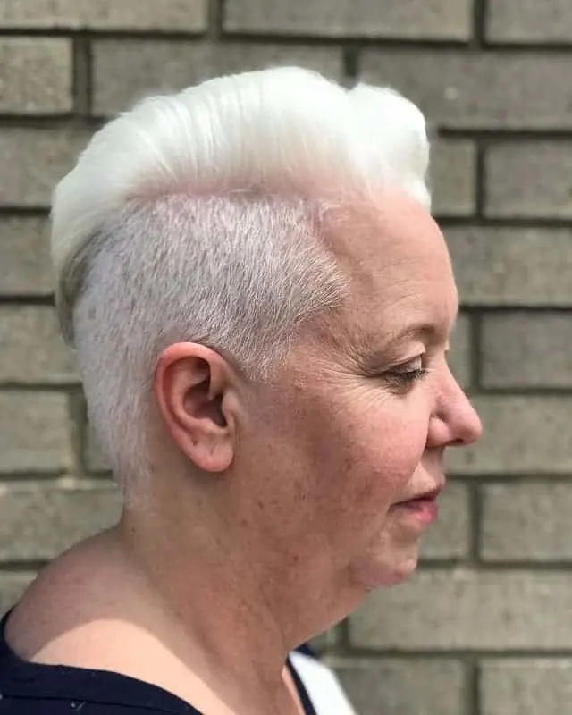 white hair with undercut