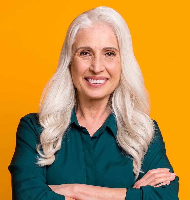 white hair color for 70 year old women