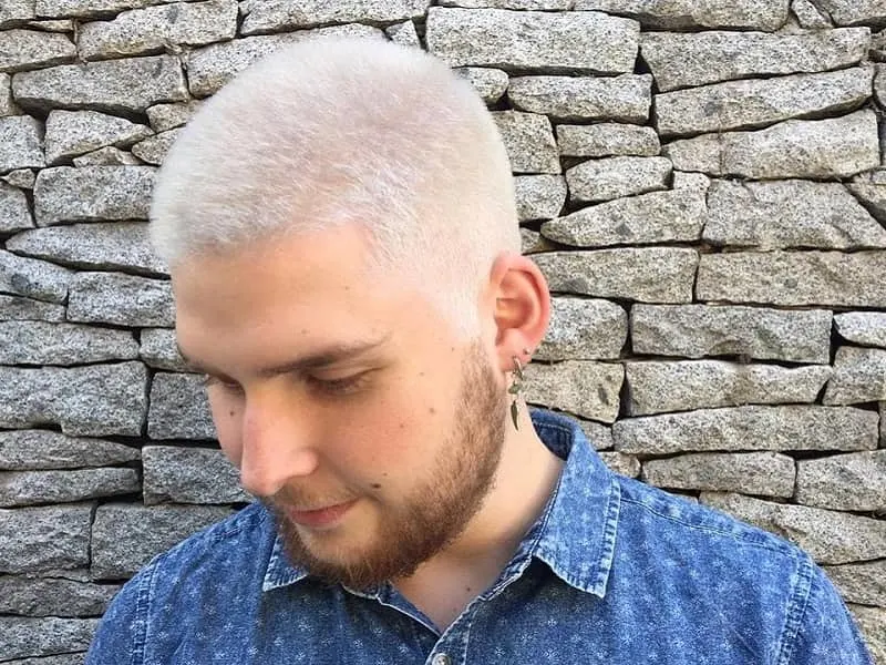 short white hair for men