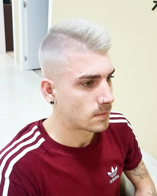 white hair mohawk for men