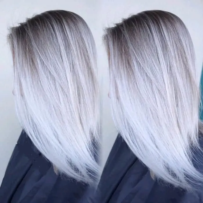 Blonde To Platinum White Ombré