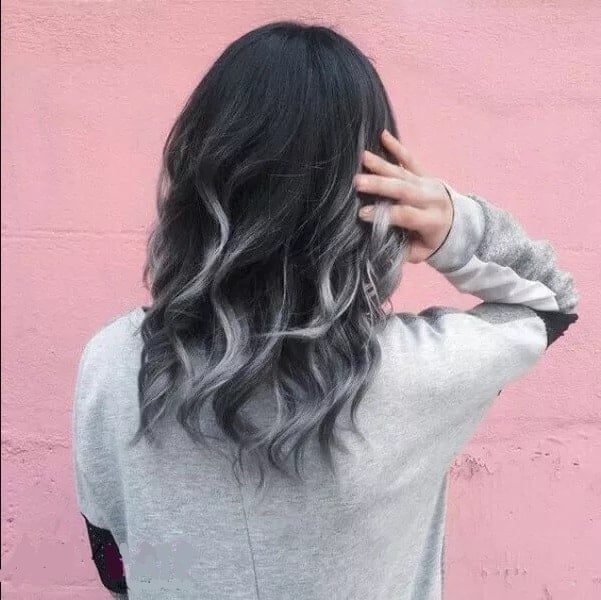 White Ombré hairstyle