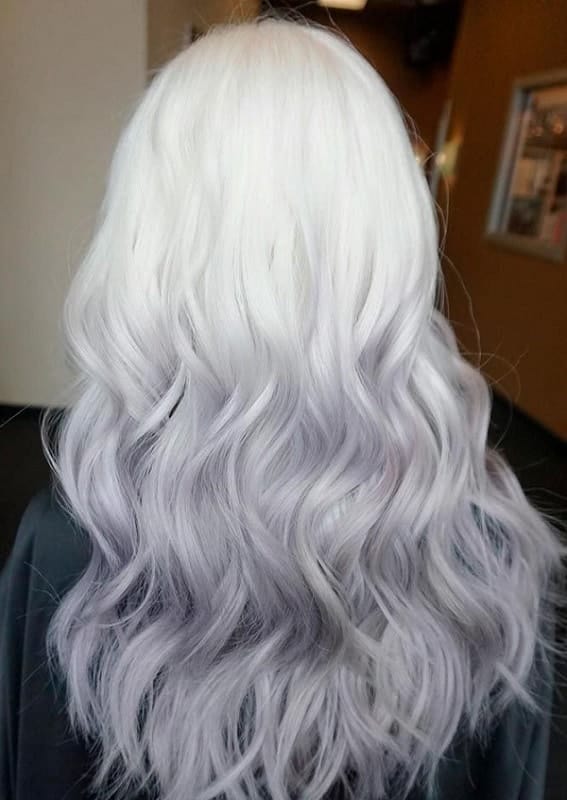 Grey And White Ombré Hairstyle