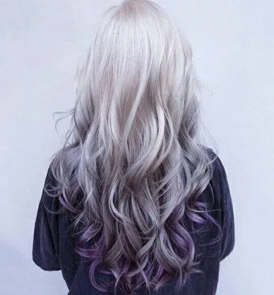 Reverse White Ombré Hairstyle