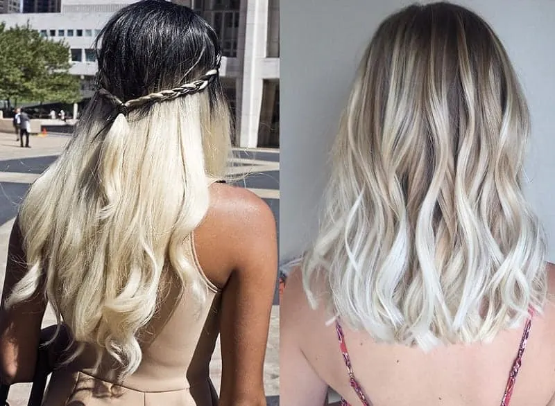 White Ombré versus white balayage