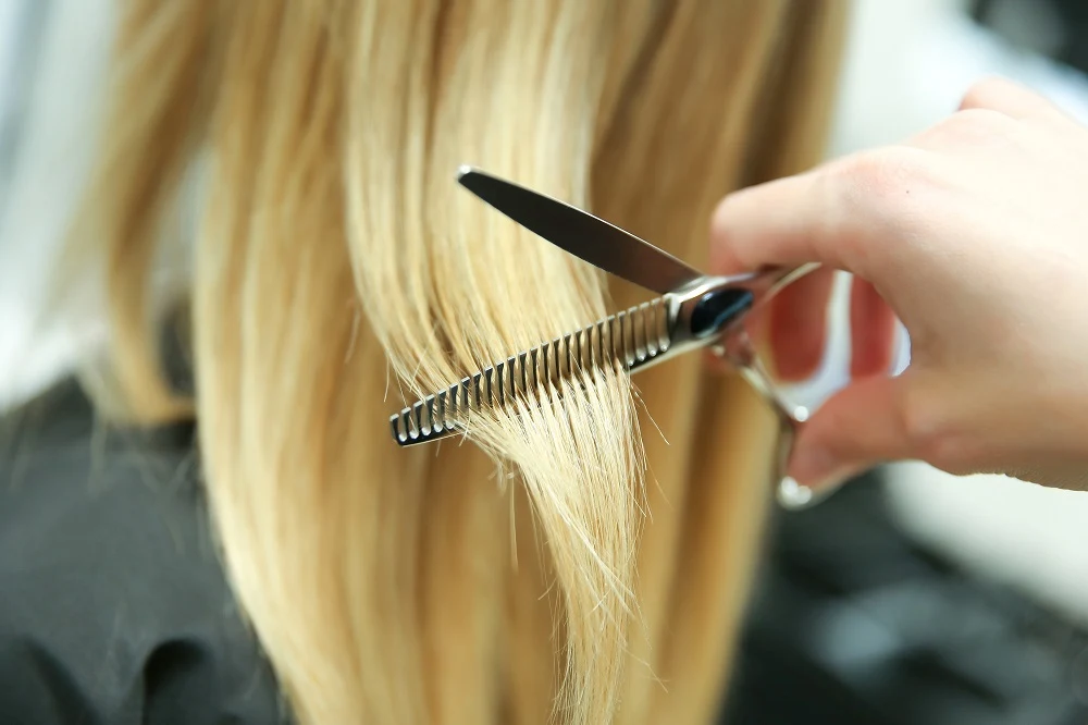 Why are thinning scissors used?