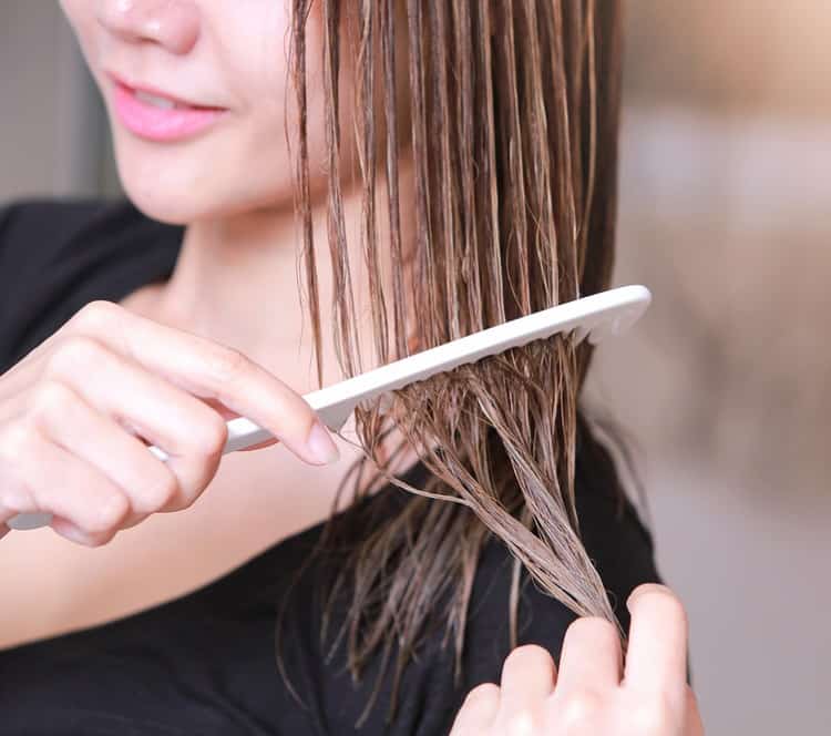 wide tooth comb for thin wet hair