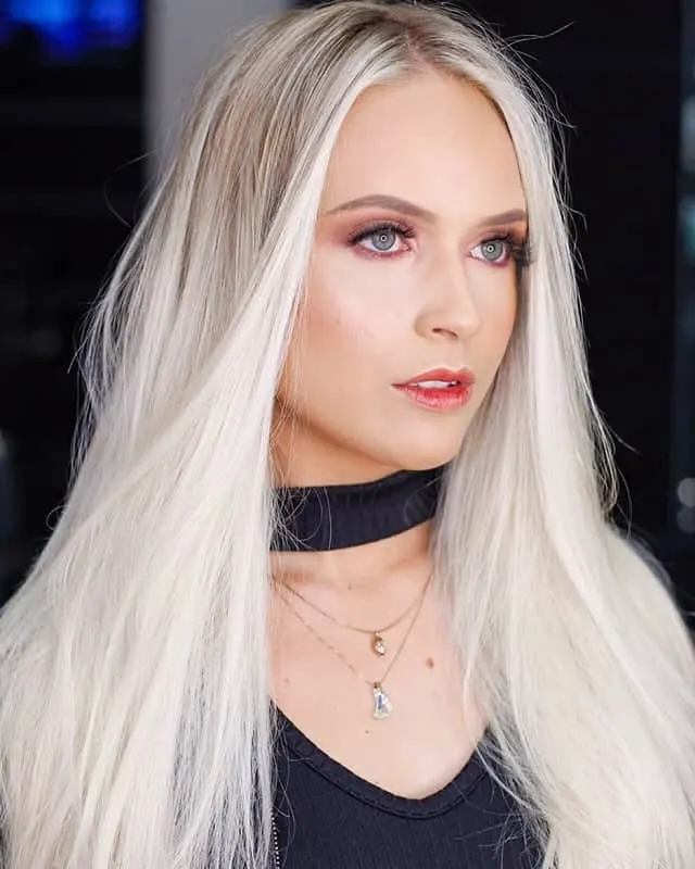 white hair colors for winter