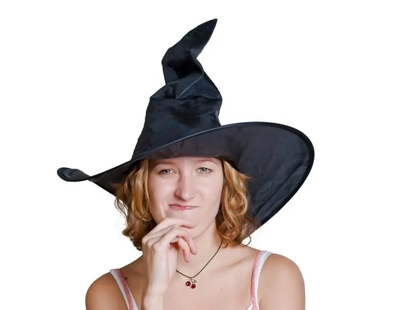 witch hat for woman with short hair