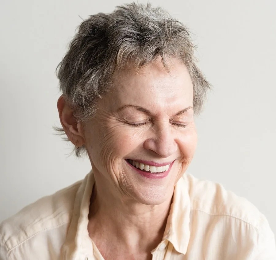 women over 50 with short spiky hair