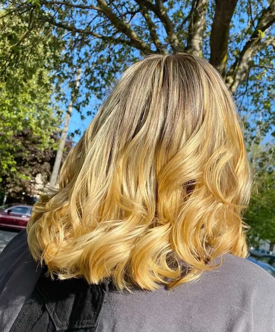 yellow blonde balayage