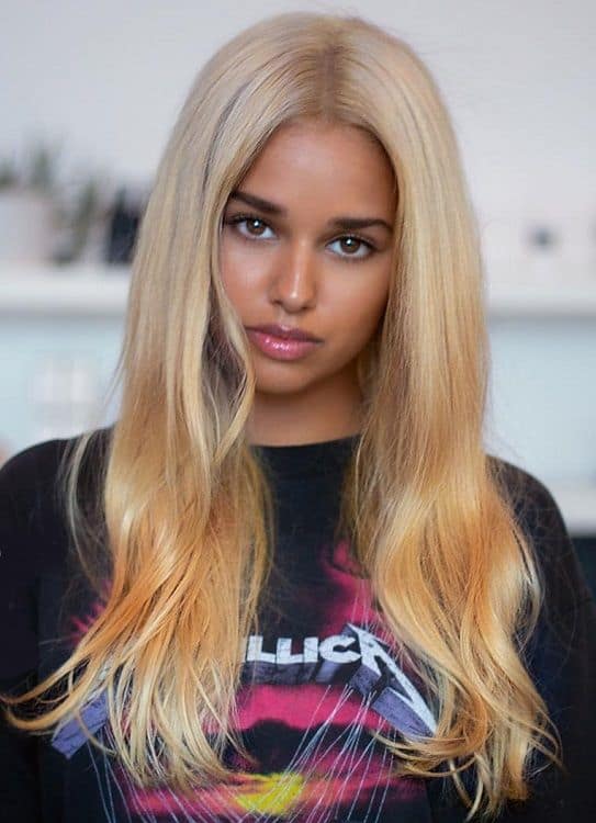 yellow blonde hairstyle for women