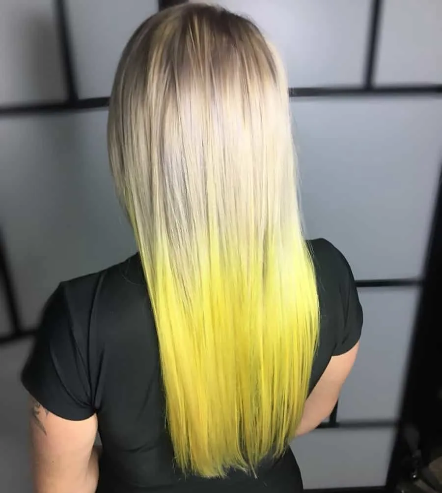 yellow blonde ombre