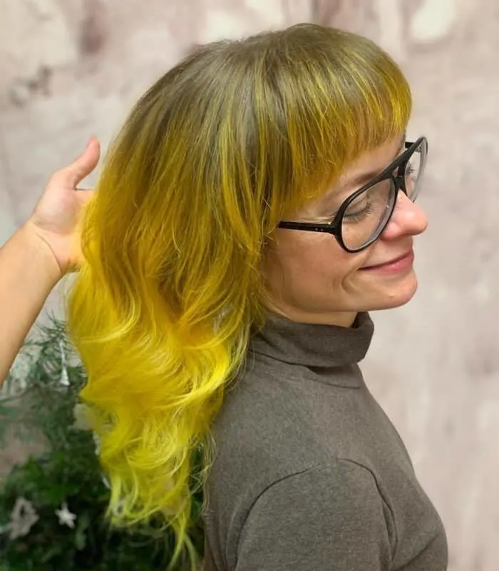 yellow hair for women over 40