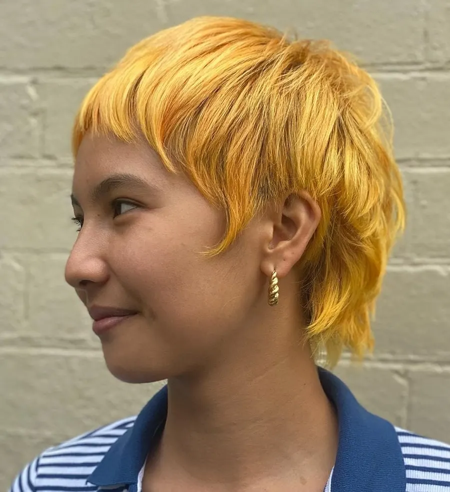 yellow mixie cut