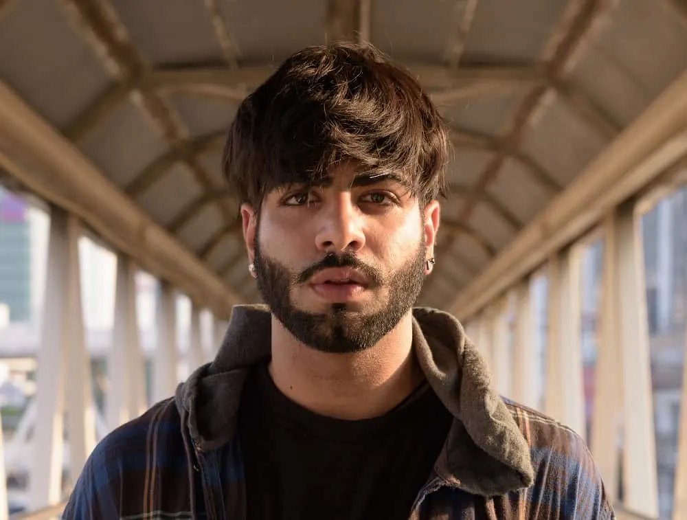 Image of Fringe hairstyle for Indian men with thin hair