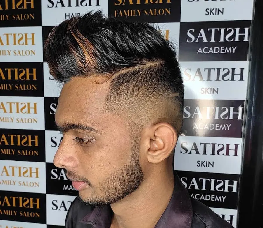 zero fade haircut with highlights