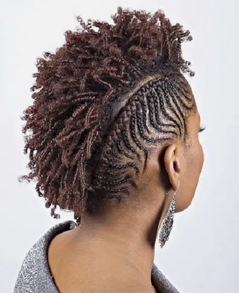 Side Zig Zag Braids for Black Women