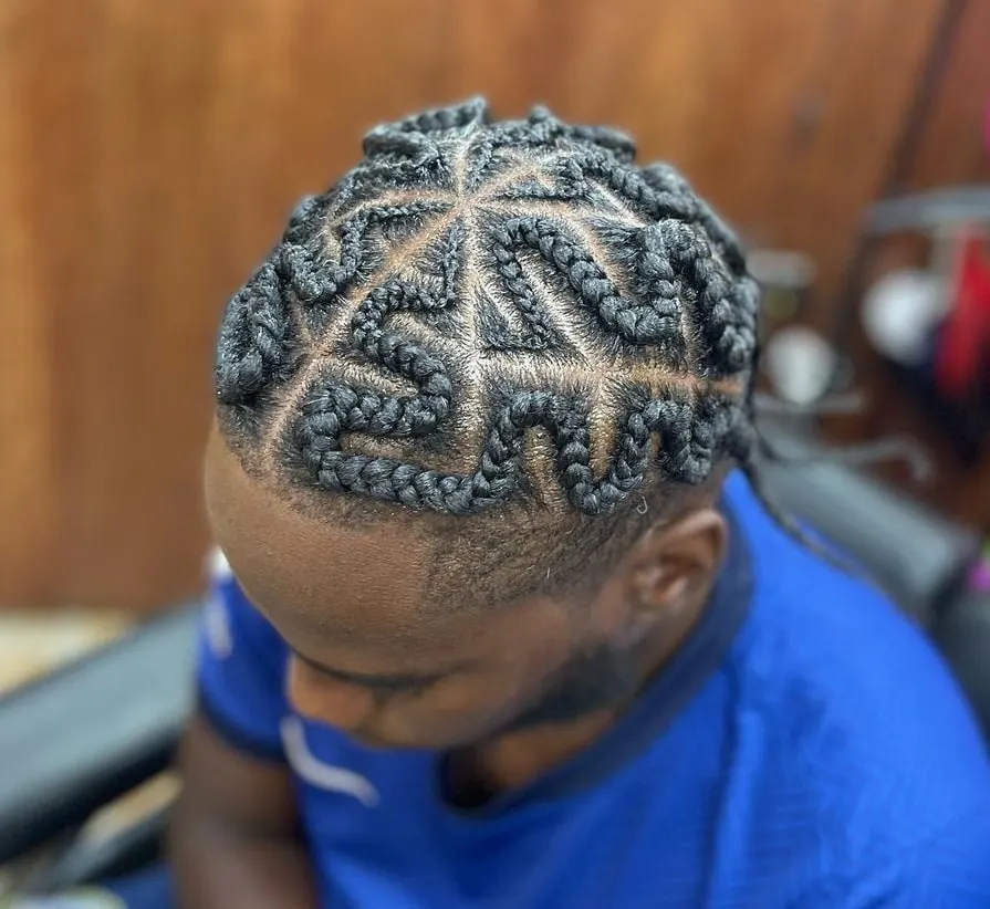 zig zag braids for guys